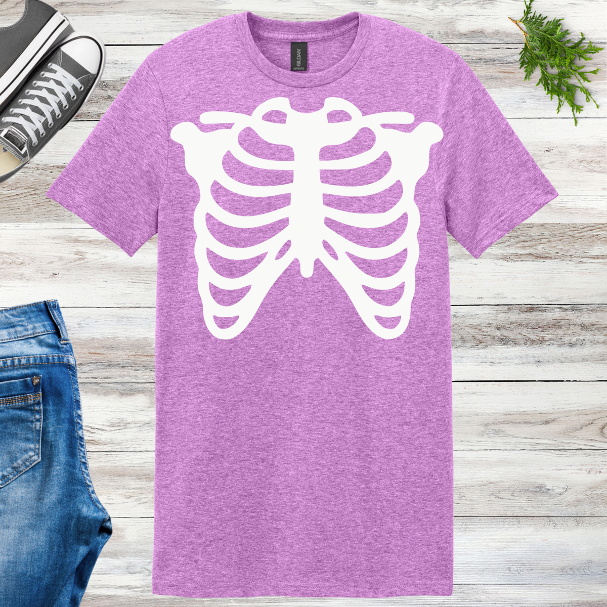 Glow Skeleton Ribs Unisex Tee