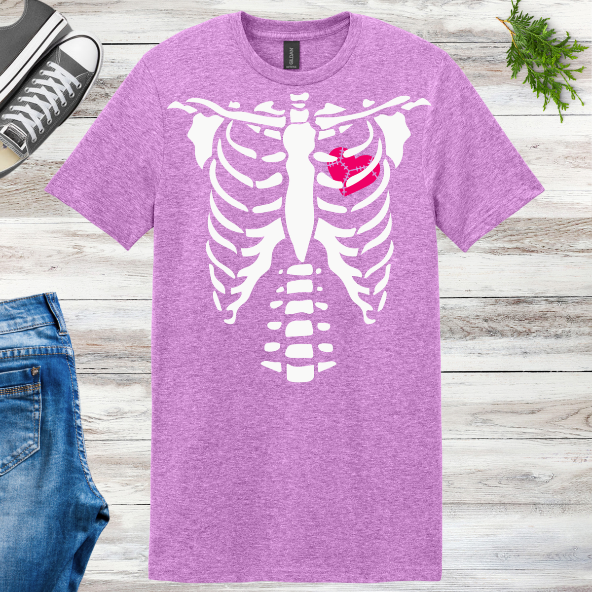 Glow Heart Ribs Unisex Tee