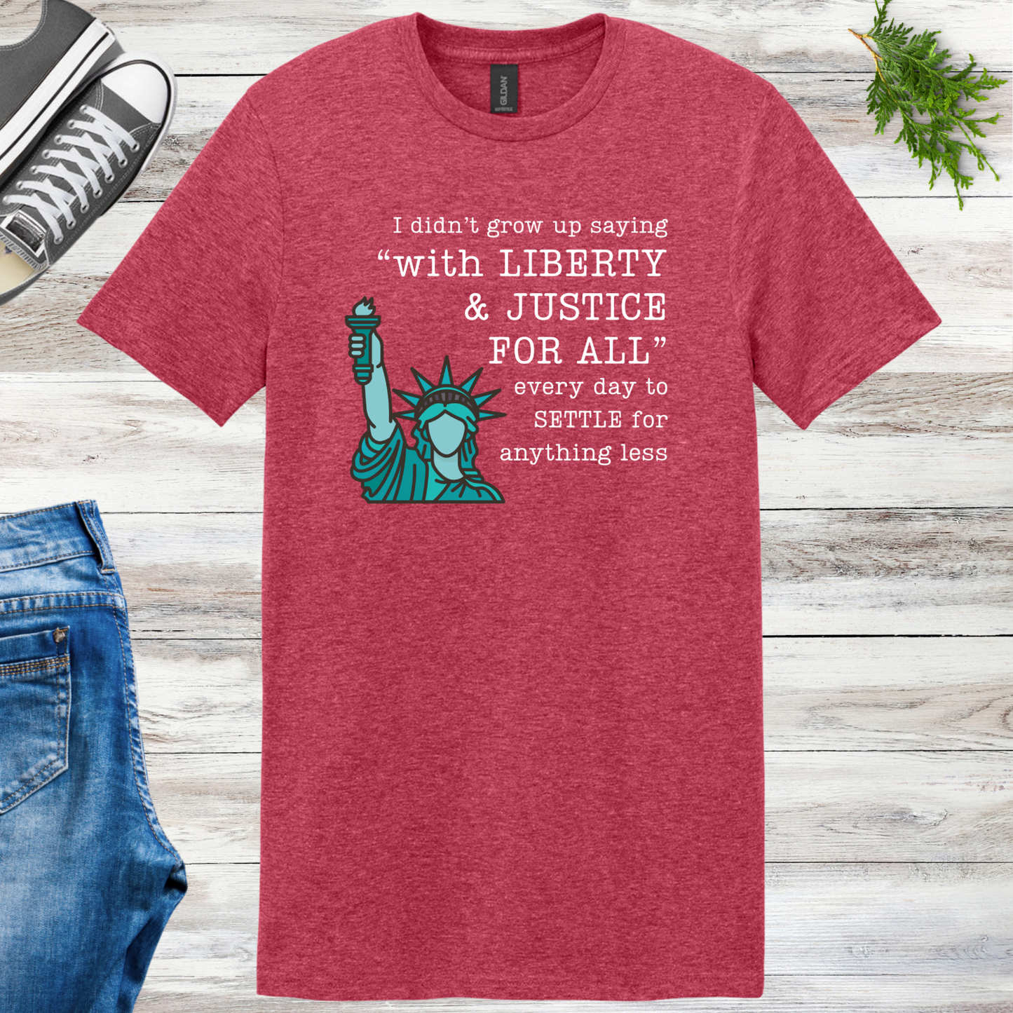 Green Lady Liberty & Justice 4 All