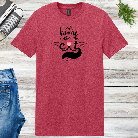 Home Is Where The Cat Is Unisex Tee