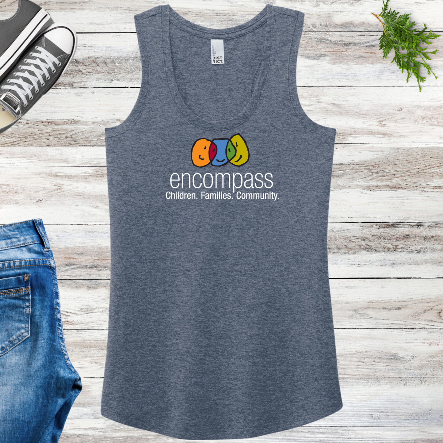 Encompass Women's Racerback Tank Colorful Print