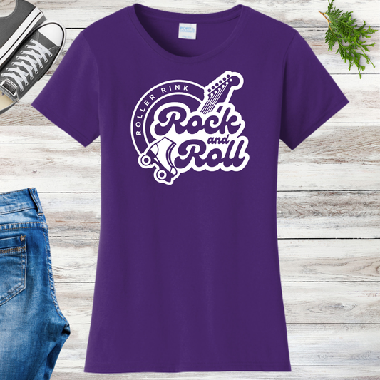 Women's Rock & Roll Roller Rink Tees - V-Neck & Crewneck