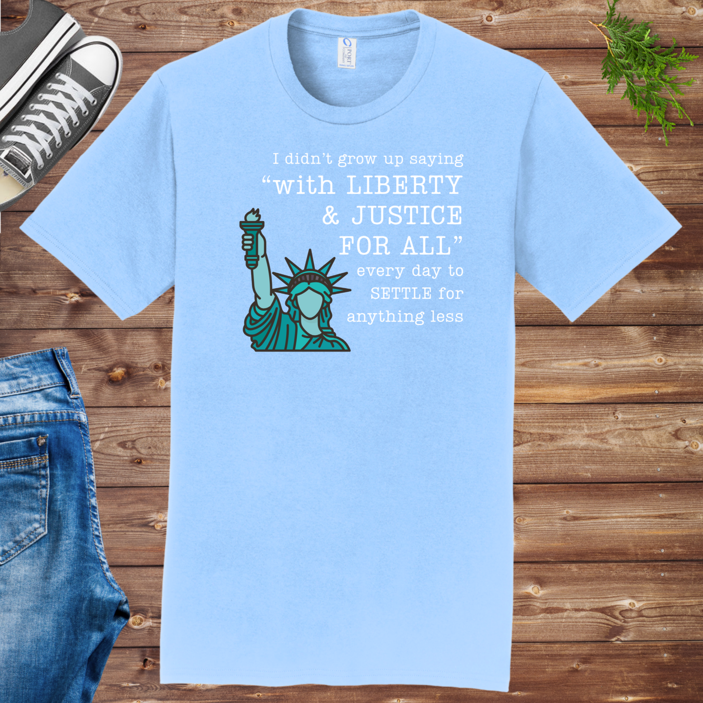 Green Lady Liberty & Justice 4 All