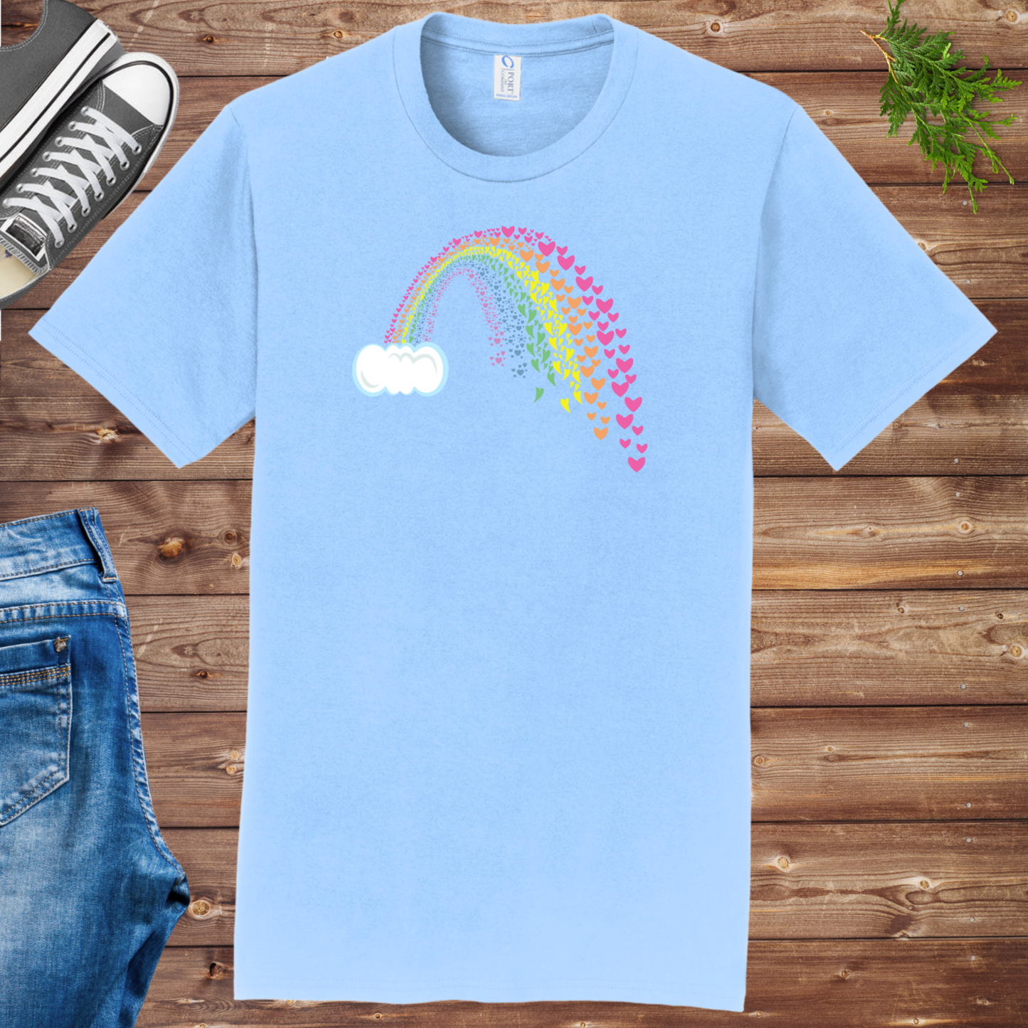 Hearts Rainbow Unisex Tee