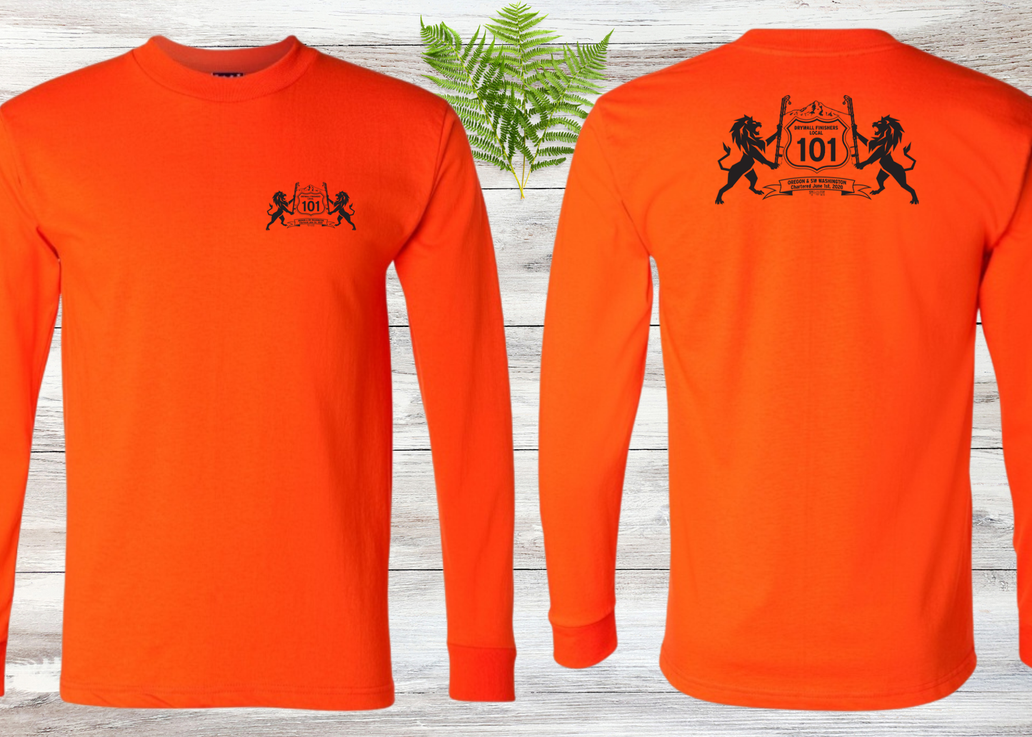 Drywall Finishers Local Union #101 Bayside Unisex Union-Made Long Sleeve T-Shirt - 2955