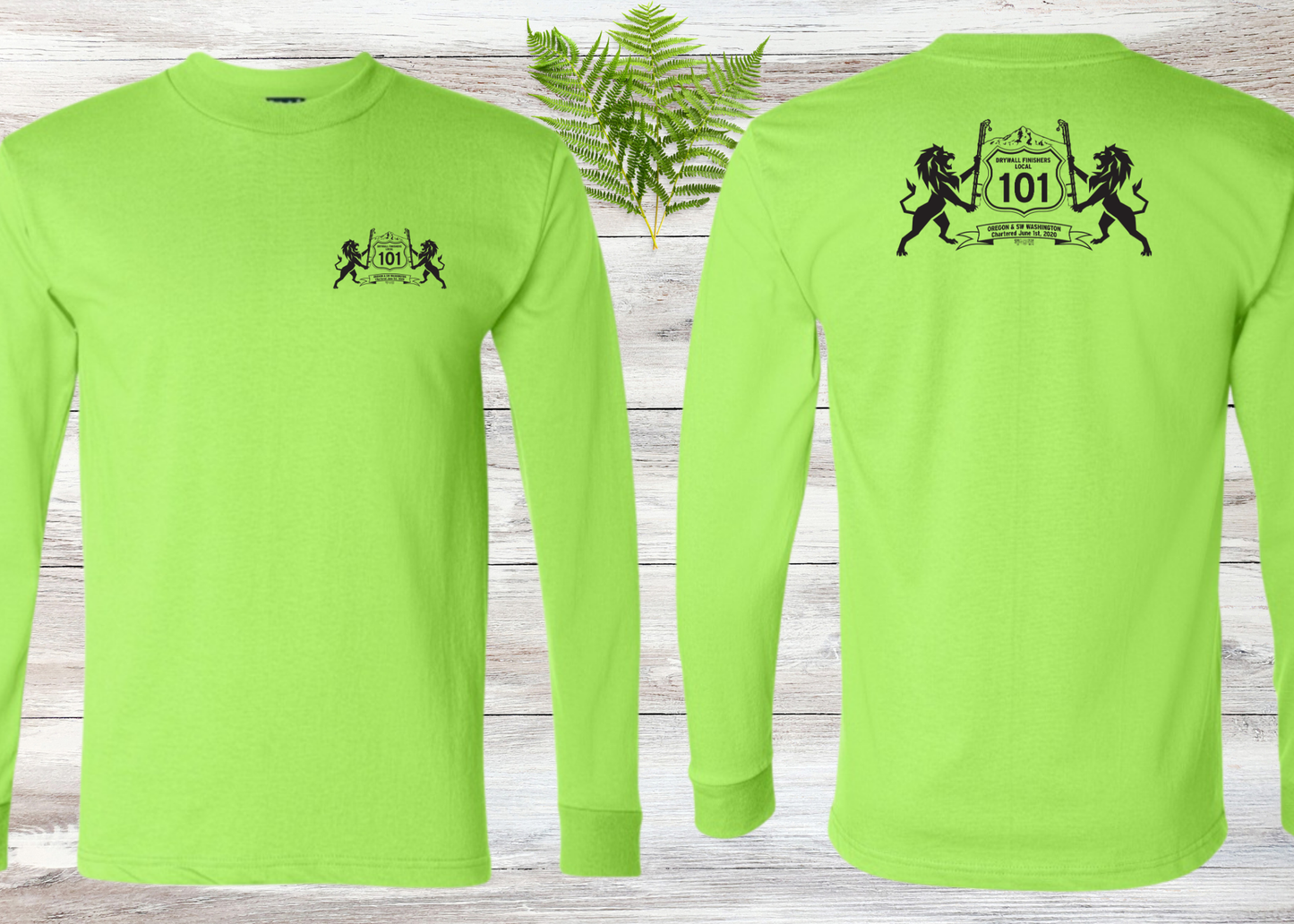 Drywall Finishers Local Union #101 Bayside Unisex Union-Made Long Sleeve T-Shirt - 2955