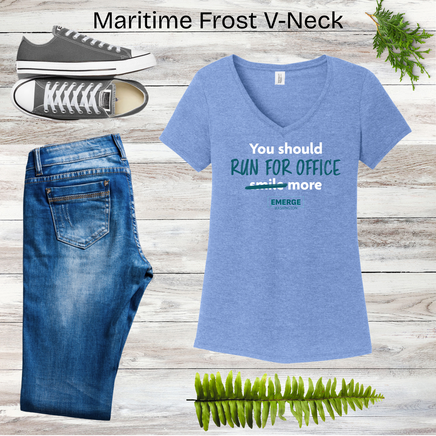 You Should Women's V-neck Emerge WA