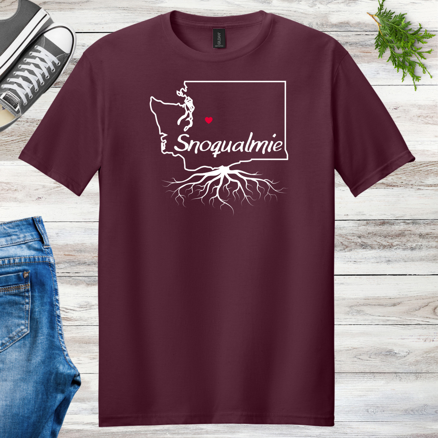 Snoqualmie Roots Unisex Tee Template