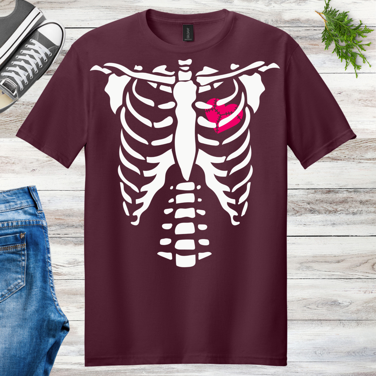 Glow Heart Ribs Unisex Tee