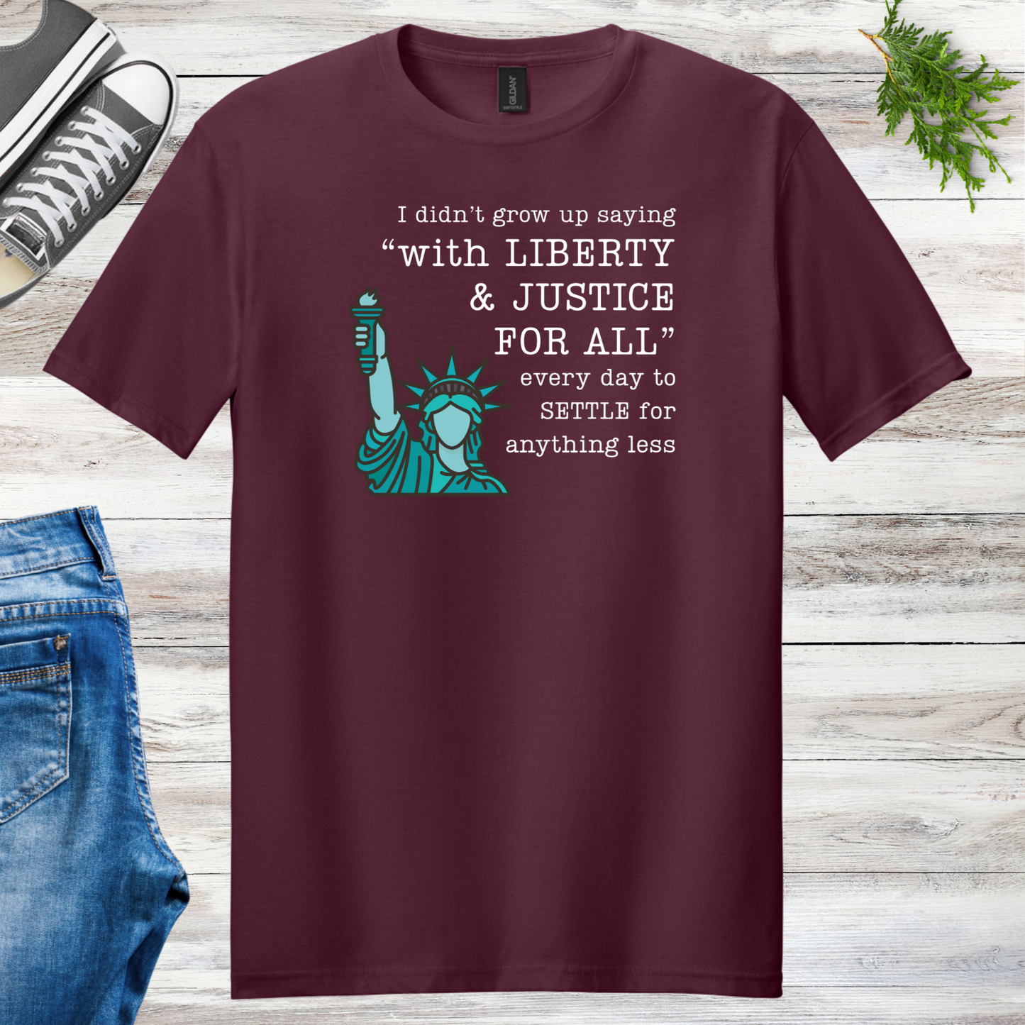 Green Lady Liberty & Justice 4 All