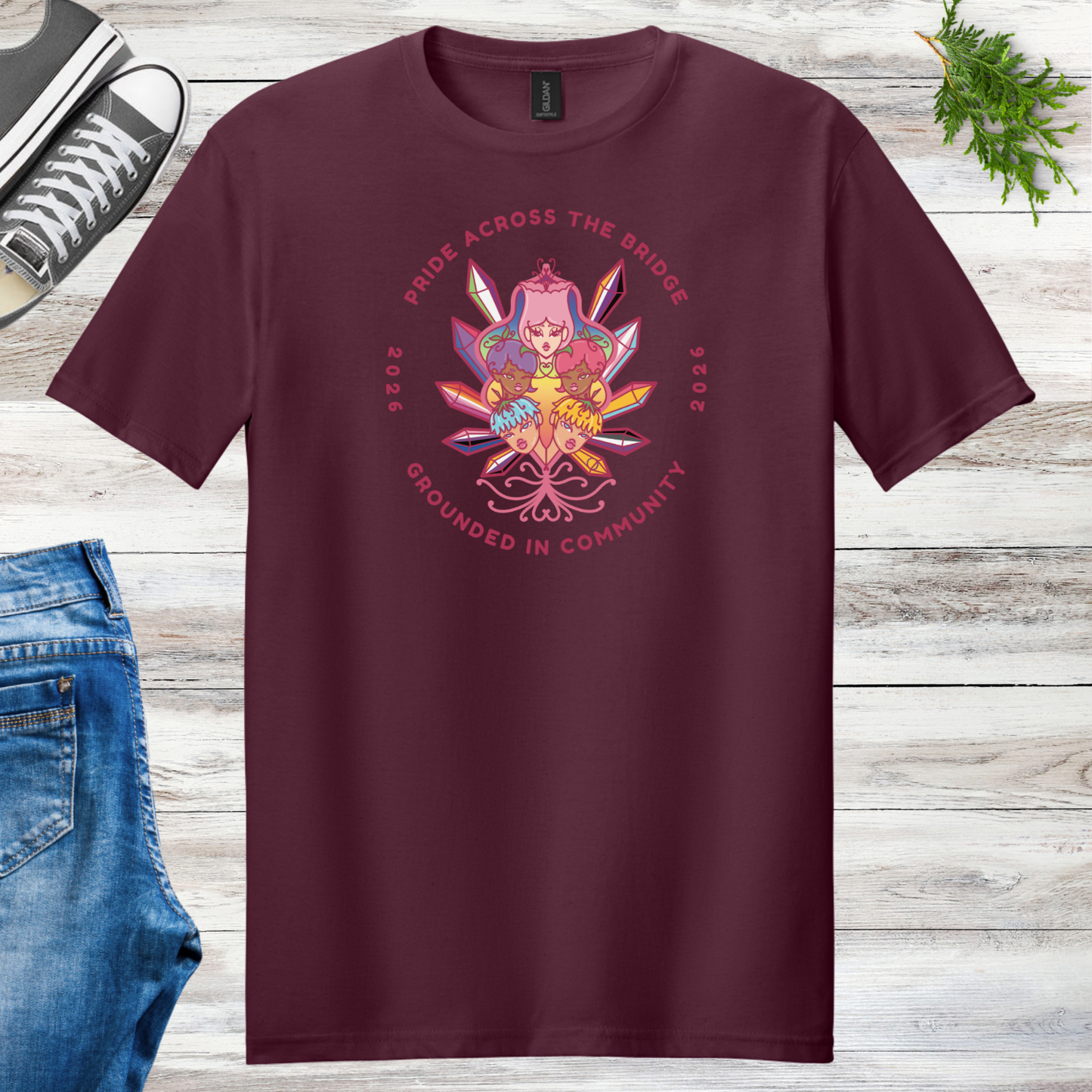 Pride Across the Bridge 2026 Unisex Event Tee