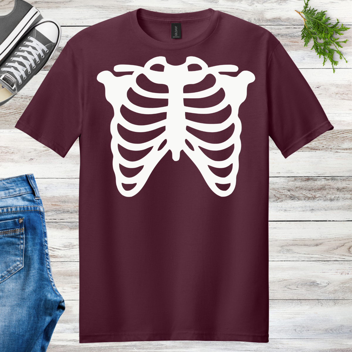 Glow Skeleton Ribs Unisex Tee