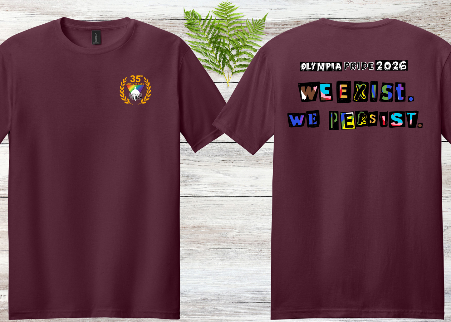 Olympia Pride 2026 We Exist We Persist Unisex Tee