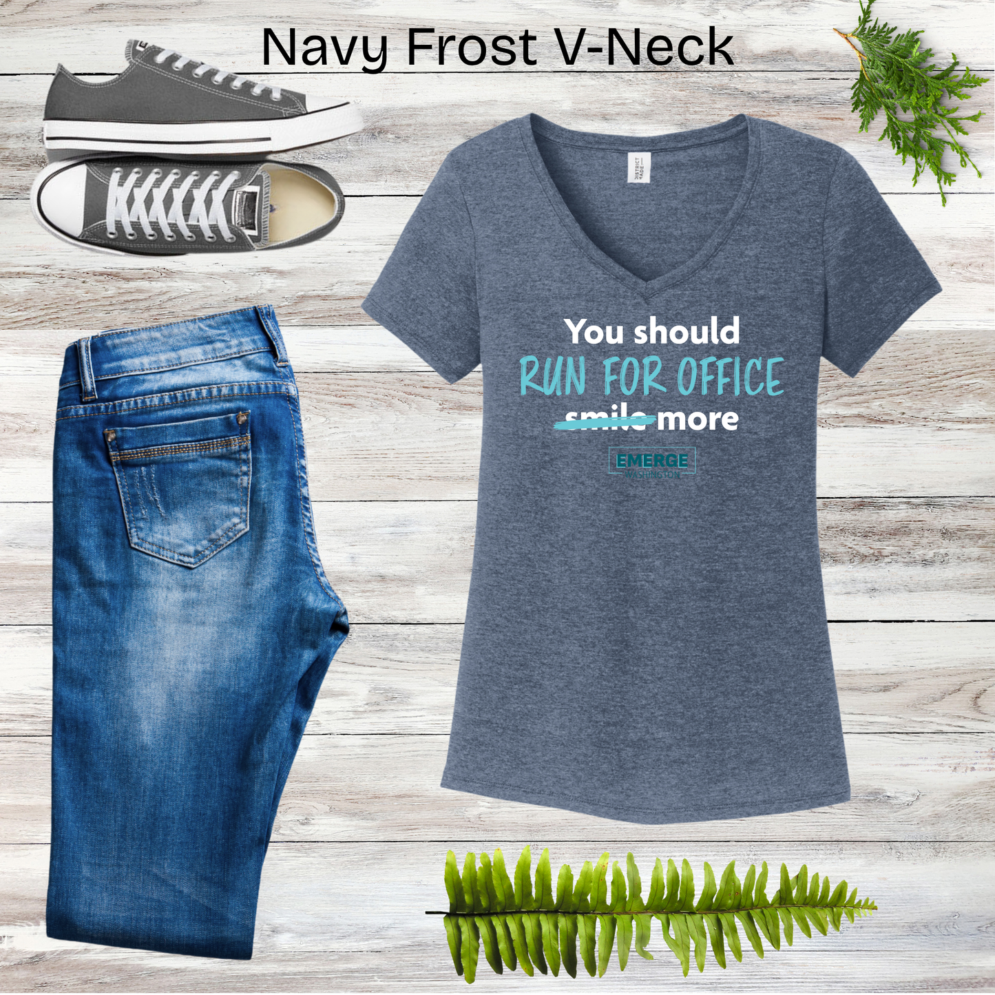 You Should Women's V-neck Emerge WA