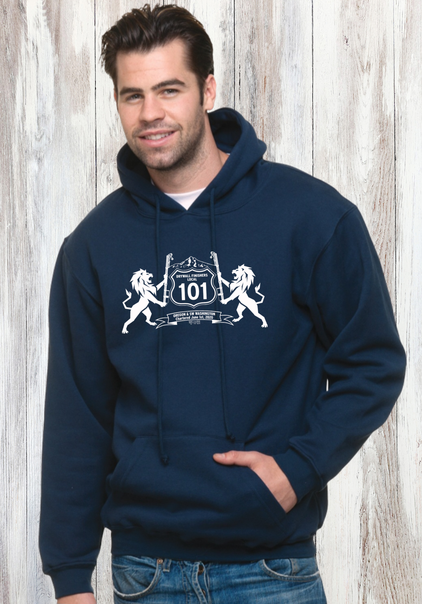 Drywall Finishers Local Union #101 Bayside Unisex Union-Made Hooded Sweatshirt - 2160