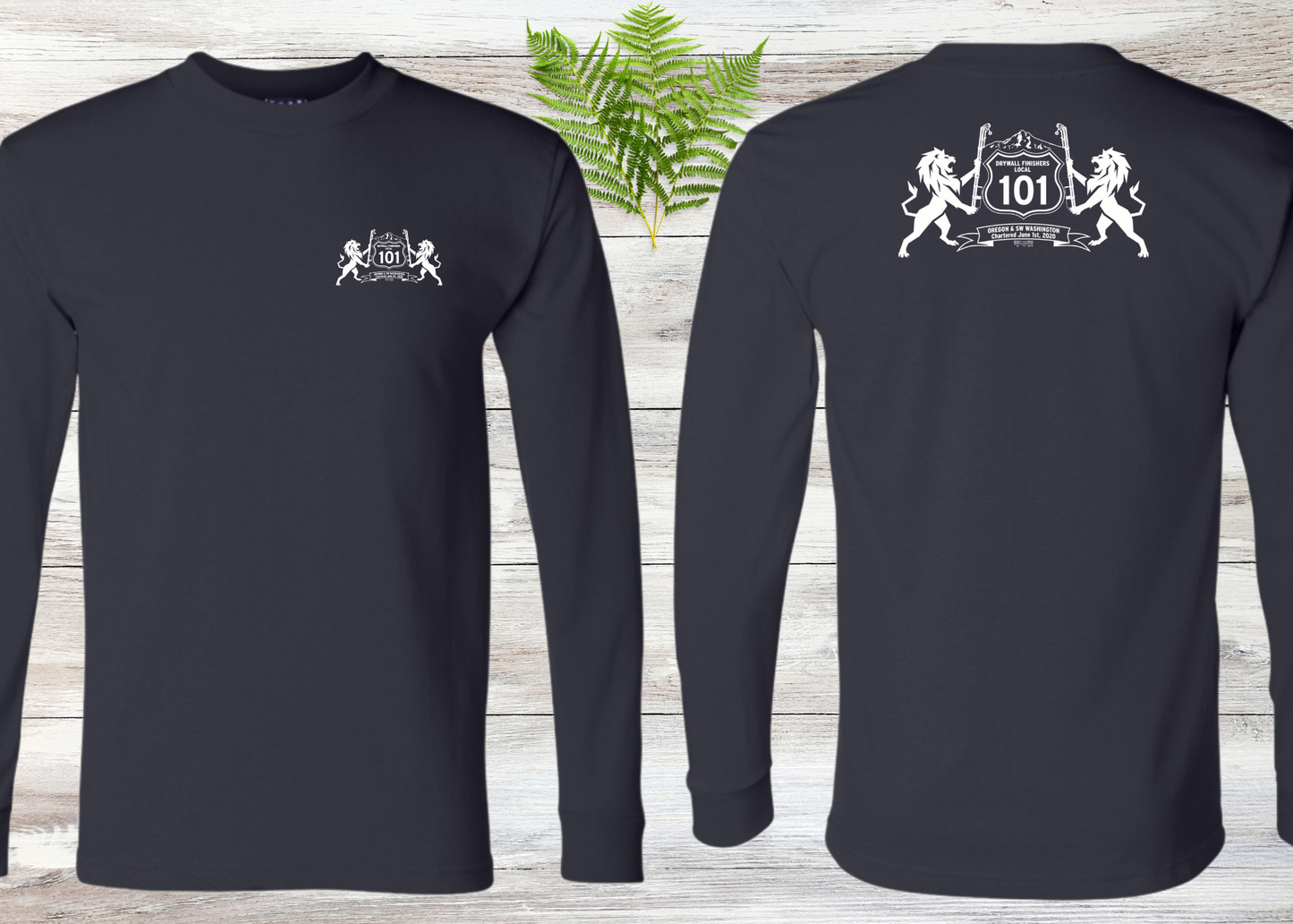 Drywall Finishers Local Union #101 Bayside Unisex Union-Made Long Sleeve T-Shirt - 2955