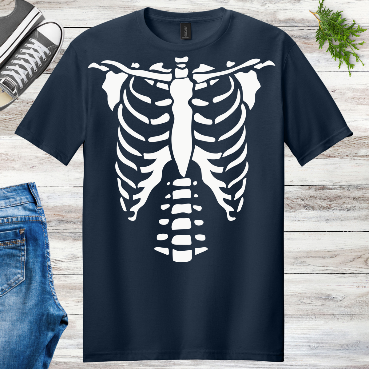 Glow Skeleton Torso Unisex Tee