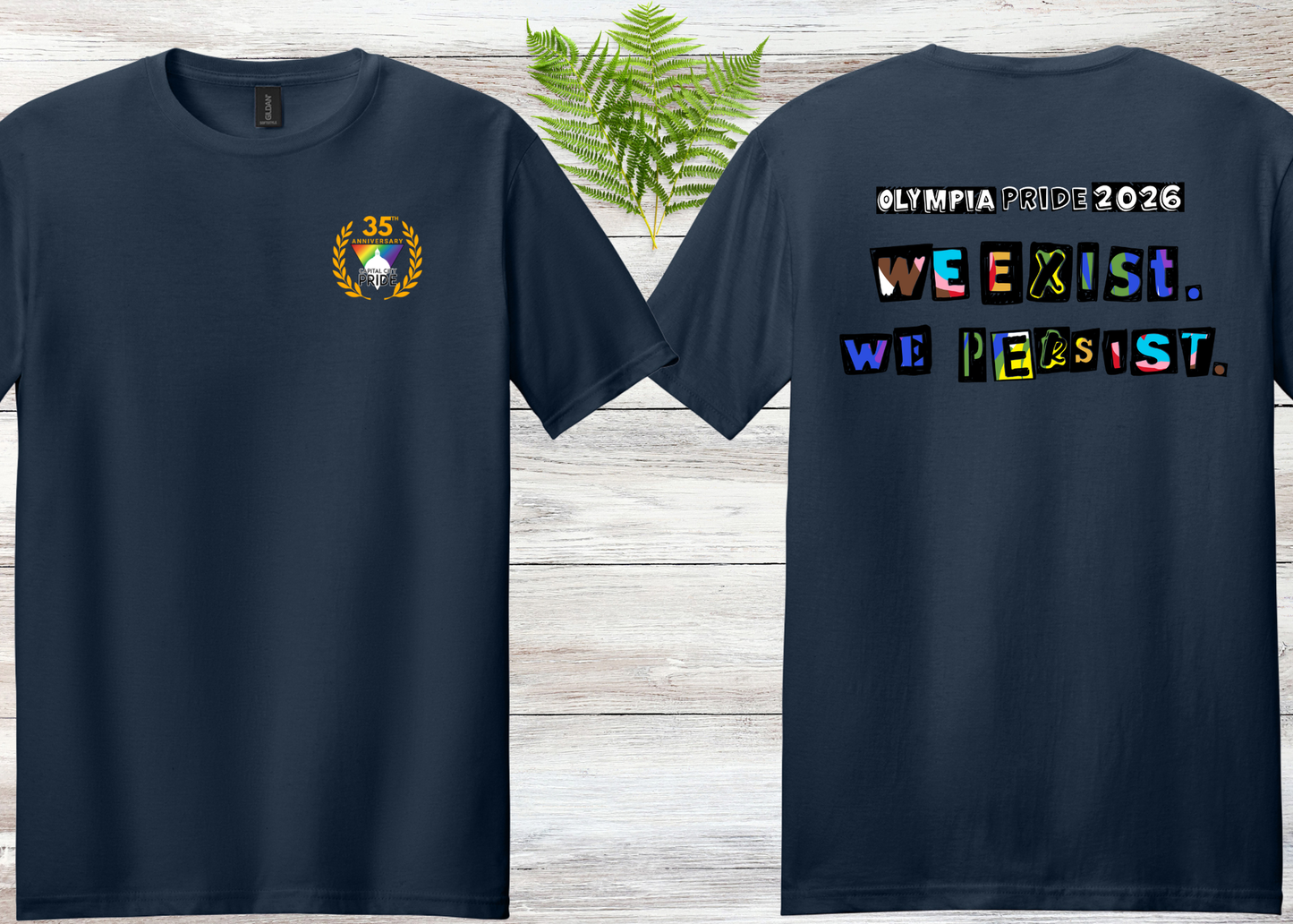 Olympia Pride 2026 We Exist We Persist Unisex Tee