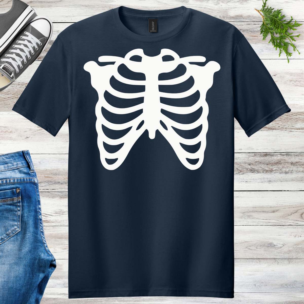 Glow Skeleton Ribs Unisex Tee