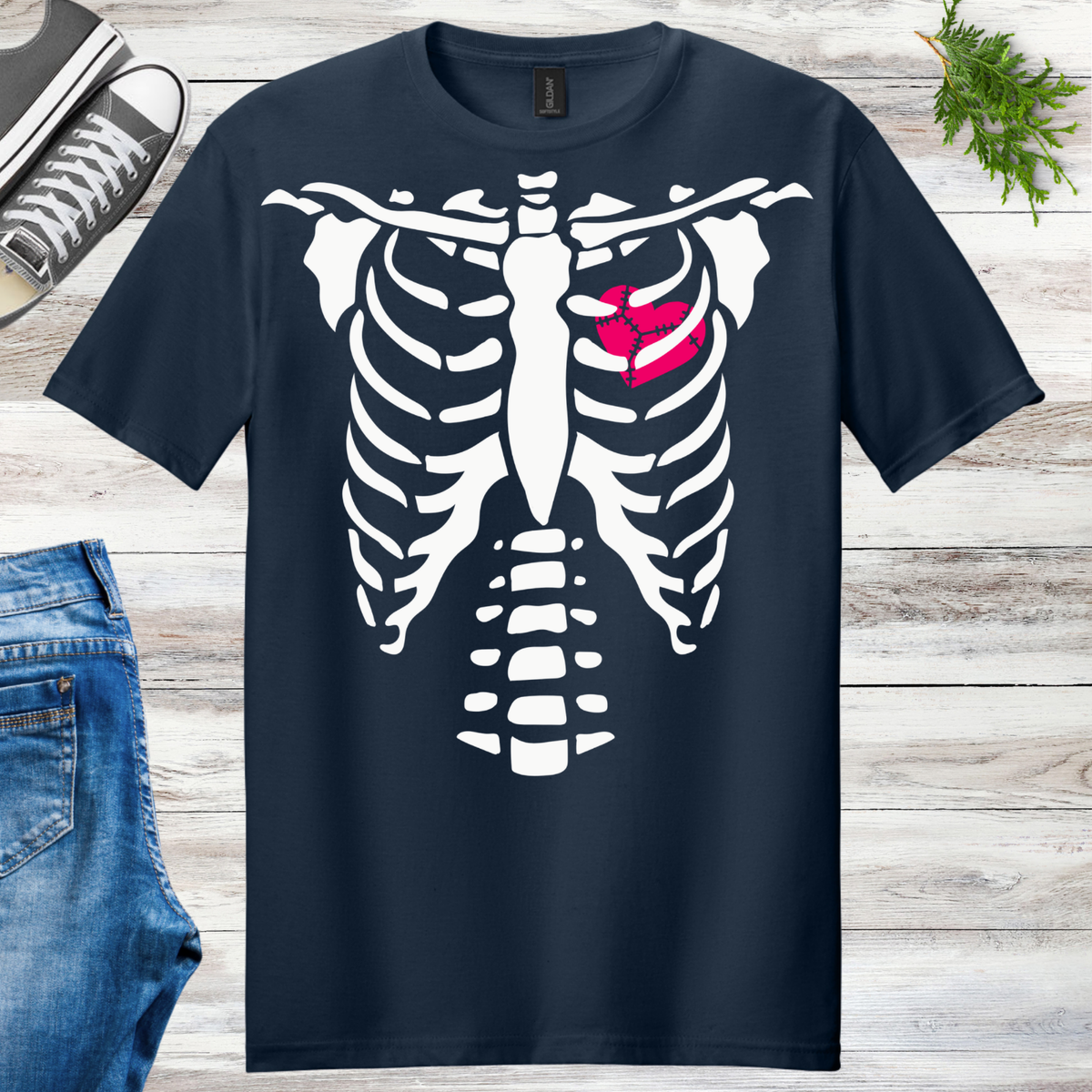Glow Heart Ribs Unisex Tee