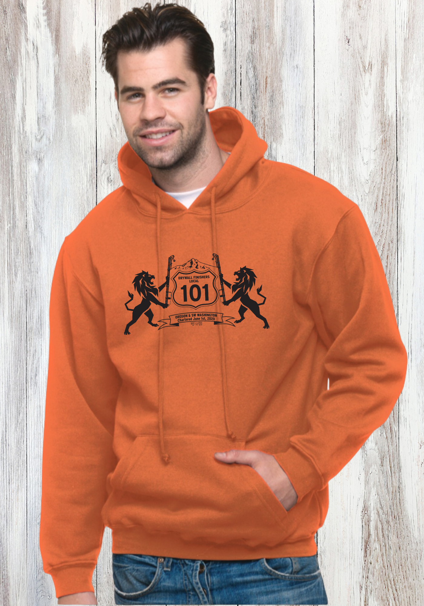 Drywall Finishers Local Union #101 Bayside Unisex Union-Made Hooded Sweatshirt - 2160