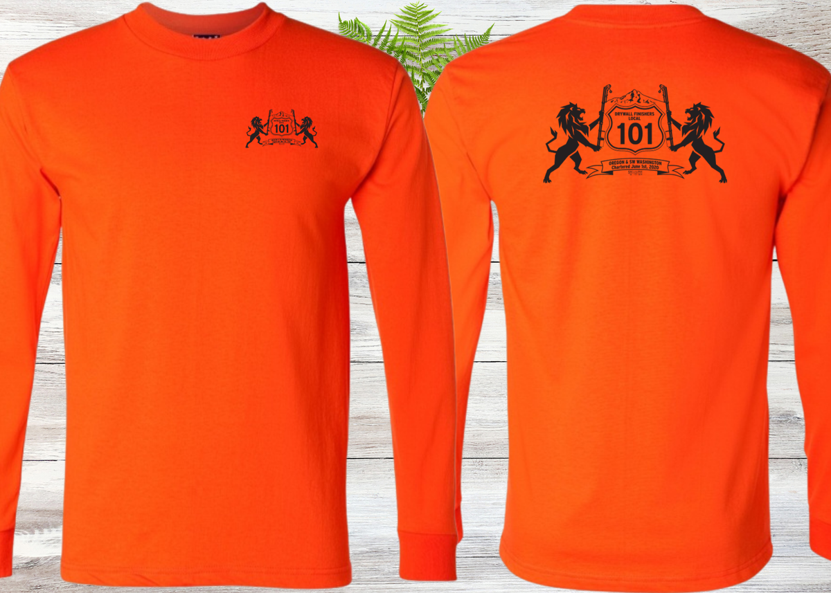 Drywall Finishers Local Union #101 Bayside Unisex Union-Made Long Sleeve T-Shirt - 2955