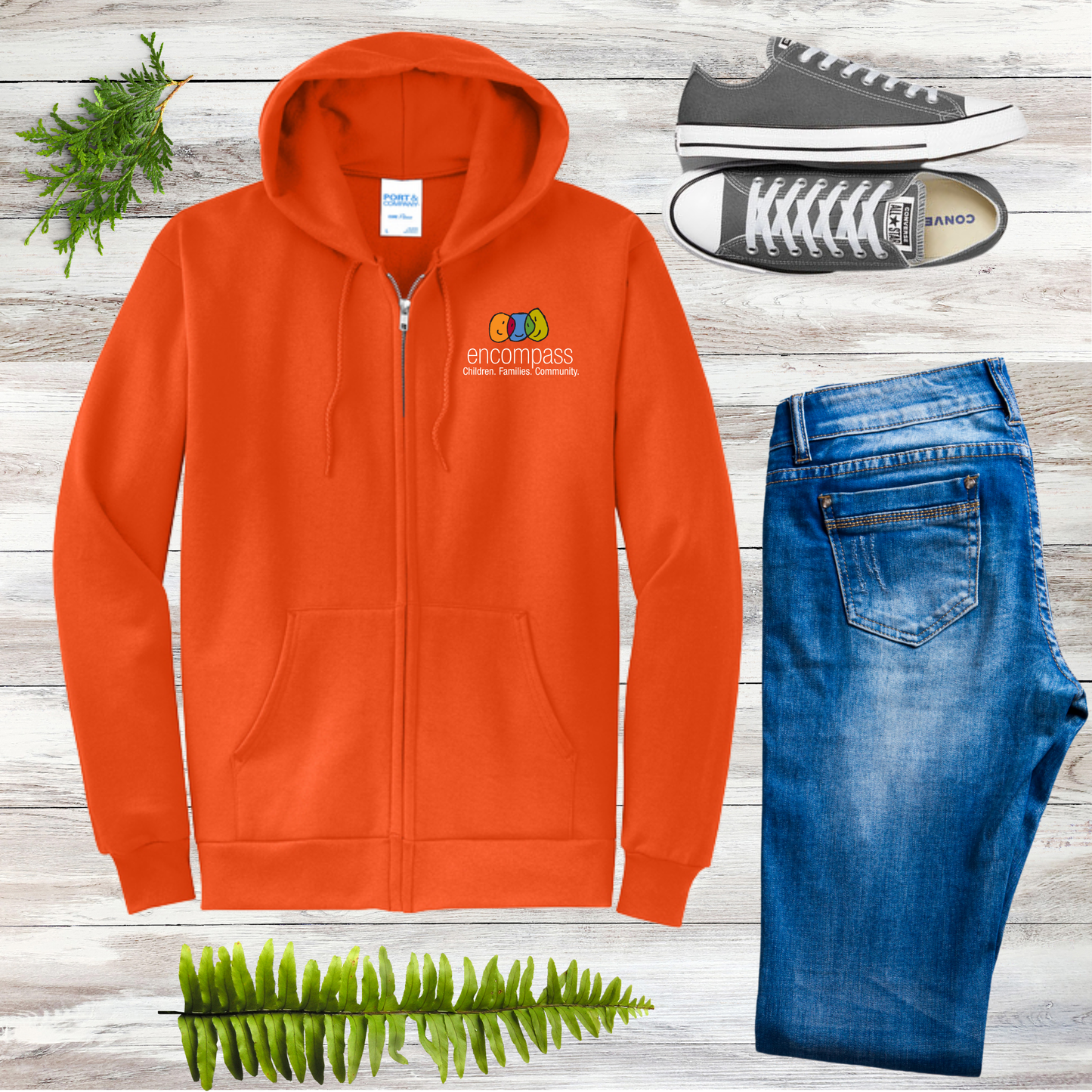 Encompass Unisex Hooded Full-Zip Sweatshirt