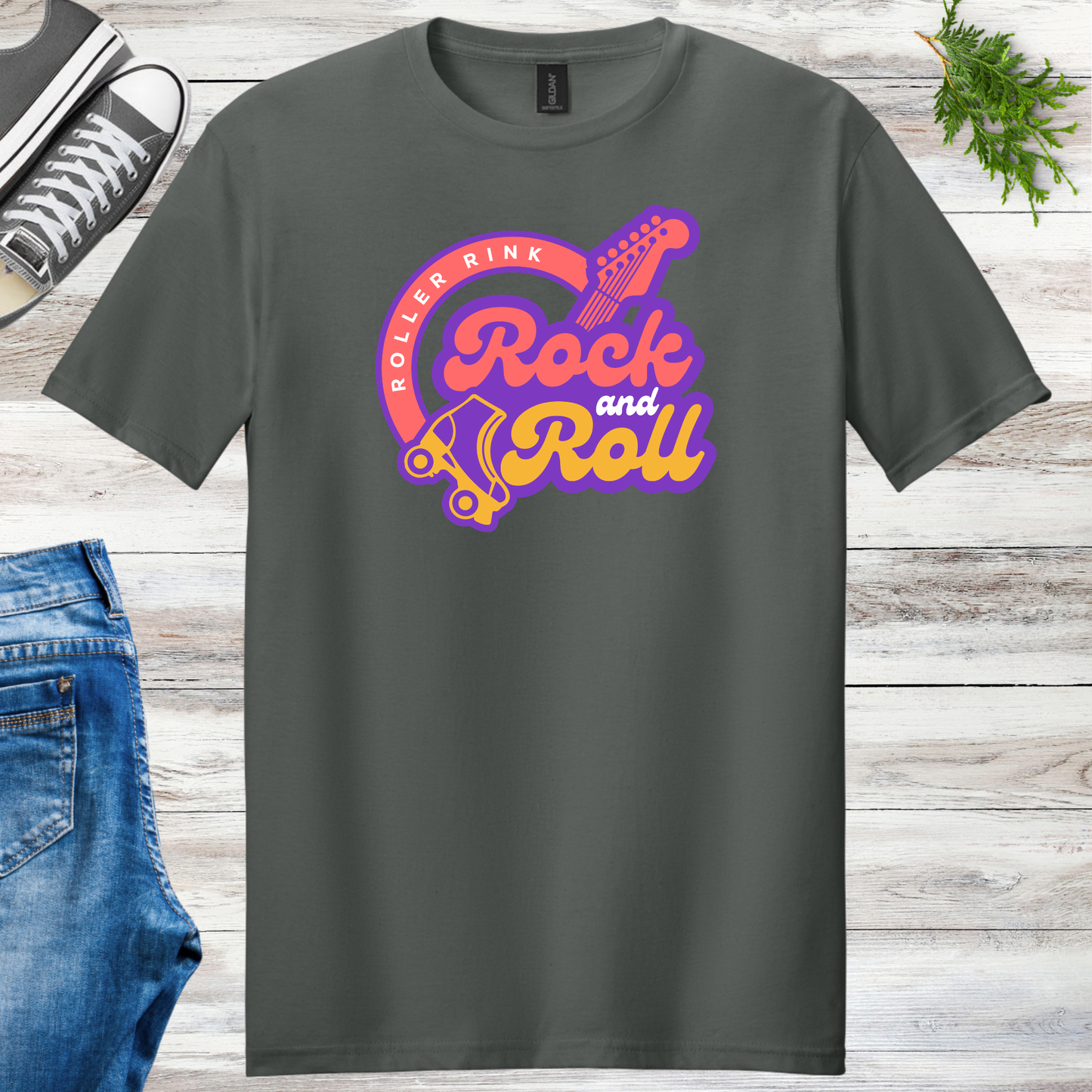 Unisex Adult Rock & Roll Rink Tee
