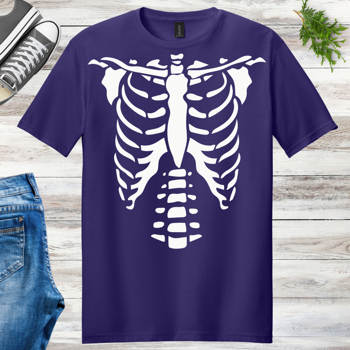 Glow Skeleton Torso Unisex Tee