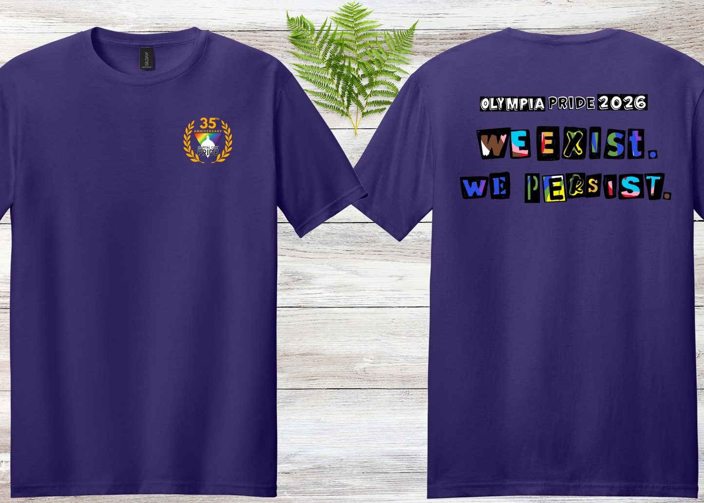 Olympia Pride 2026 We Exist We Persist Unisex Tee