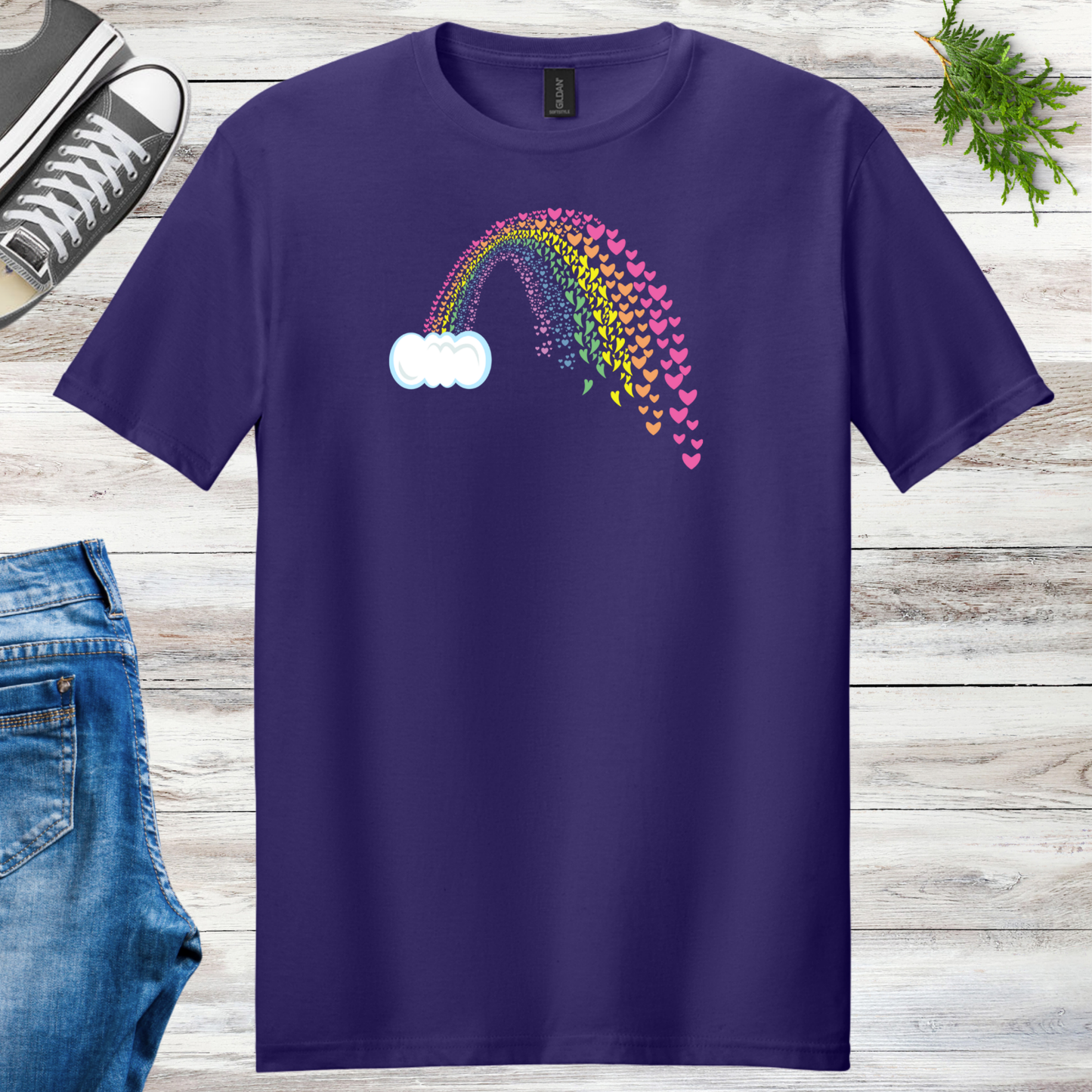 Hearts Rainbow Unisex Tee