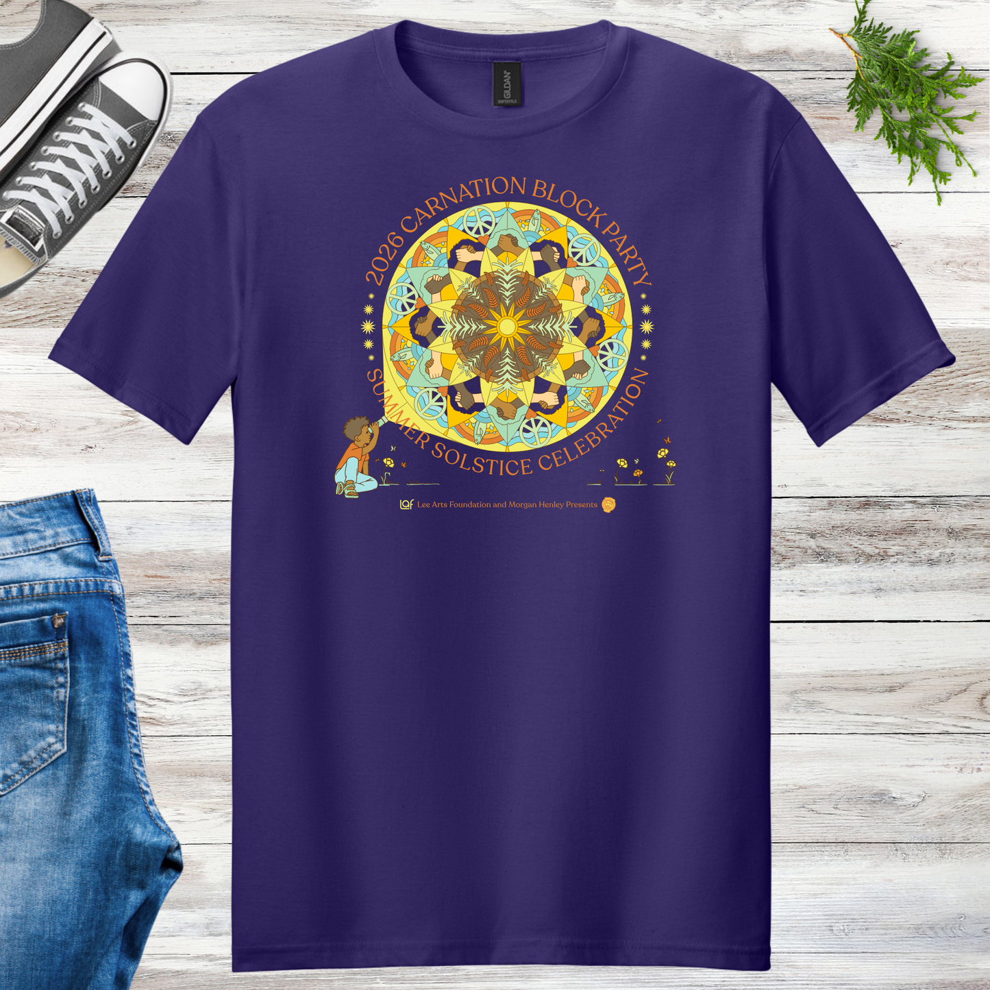 Carnation Solstice Block Party Unisex Tee