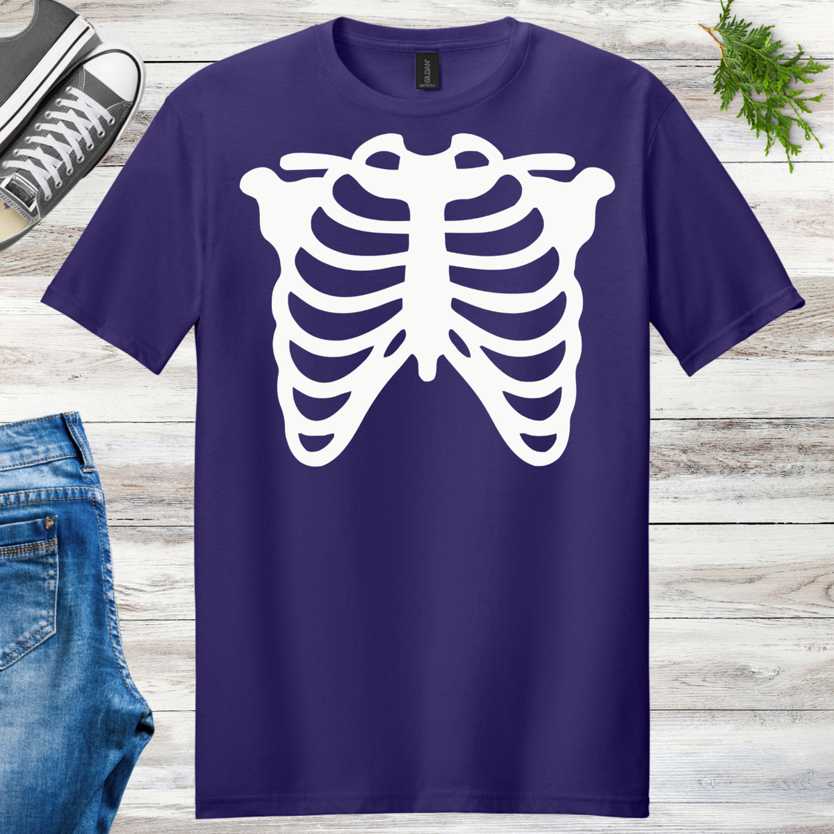 Glow Skeleton Ribs Unisex Tee