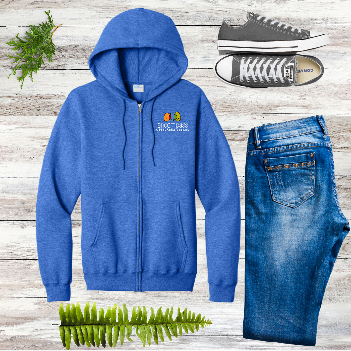 Encompass Unisex Hooded Full-Zip Sweatshirt