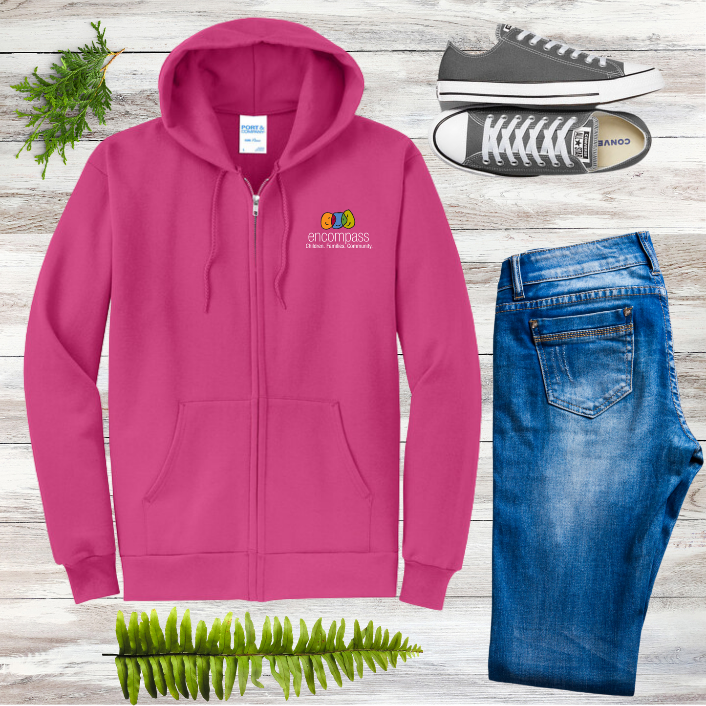 Encompass Unisex Hooded Full-Zip Sweatshirt
