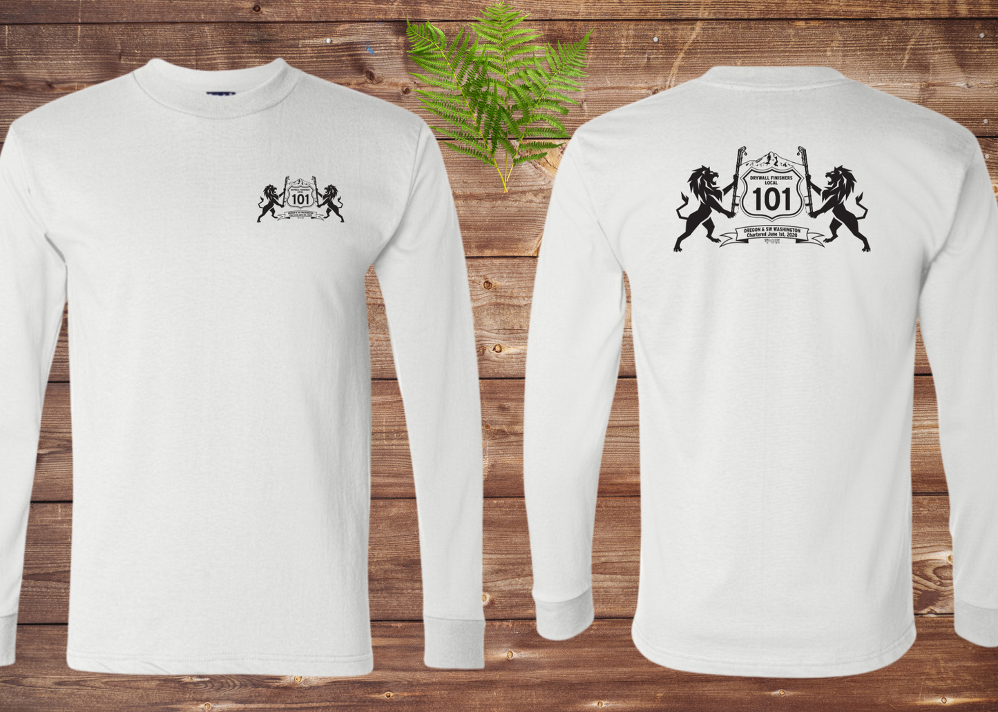 Drywall Finishers Local Union #101 Bayside Unisex Union-Made Long Sleeve T-Shirt - 2955