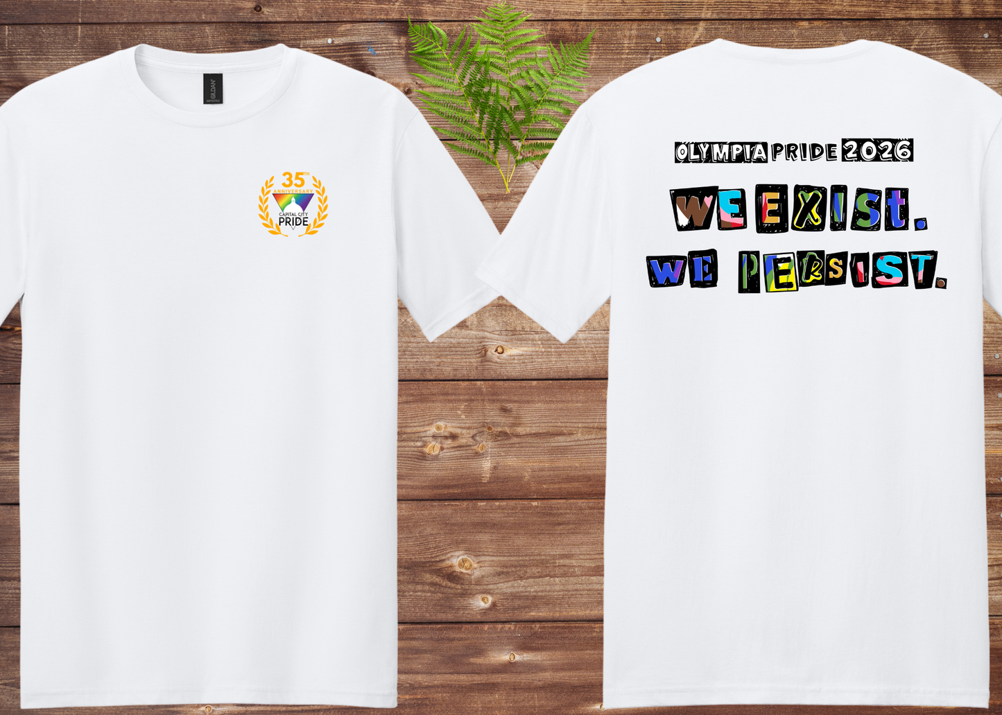 Olympia Pride 2026 We Exist We Persist Unisex Tee