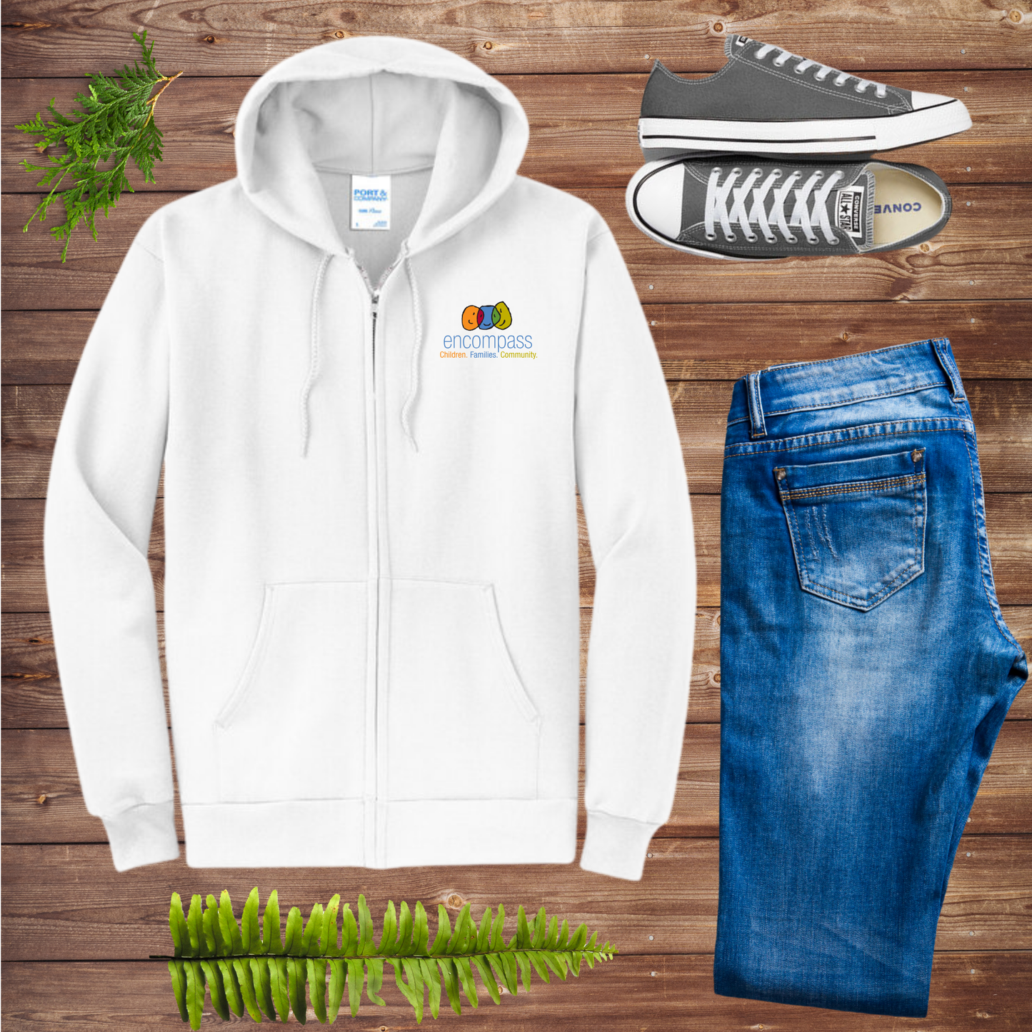 Encompass Unisex Hooded Full-Zip Sweatshirt