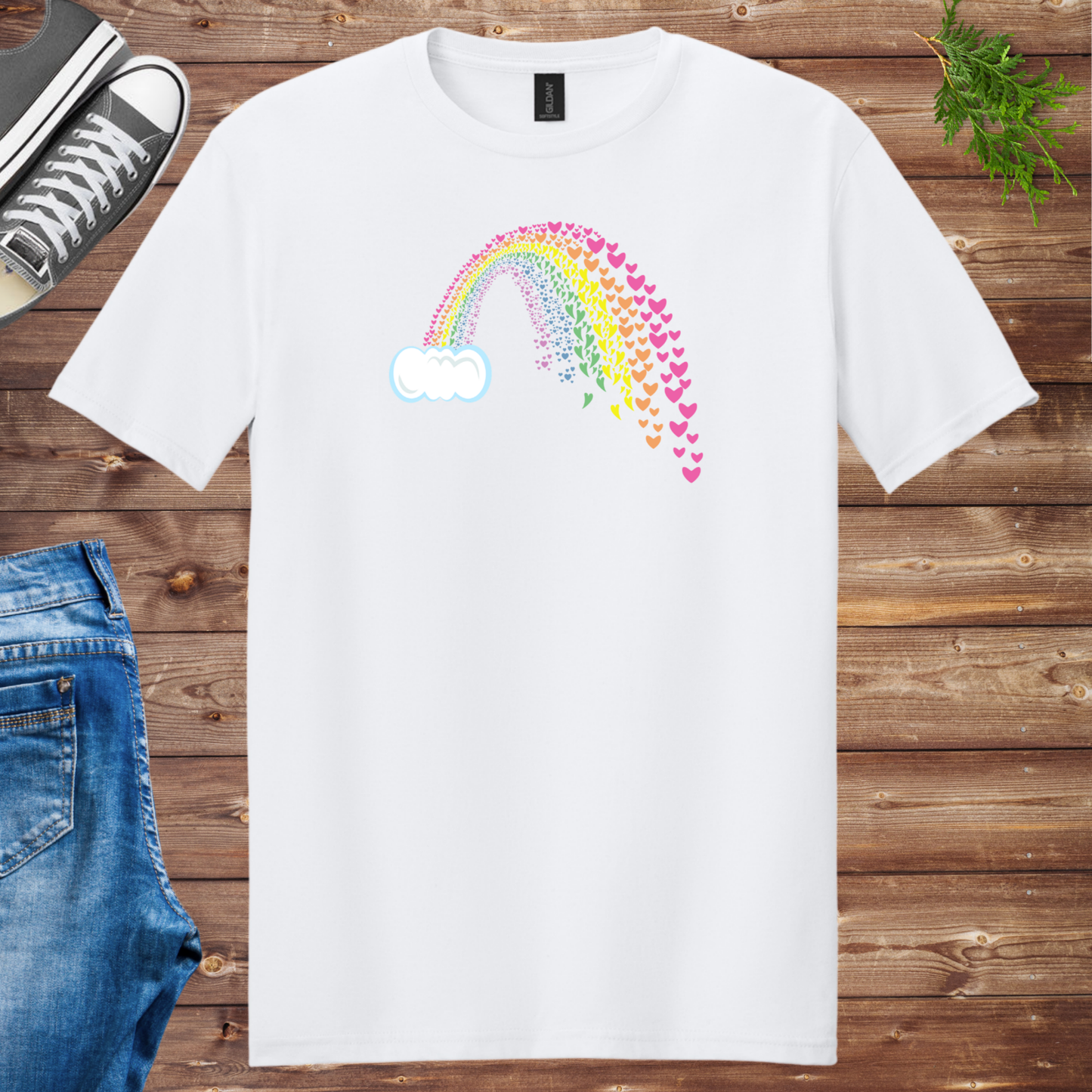 Hearts Rainbow Unisex Tee