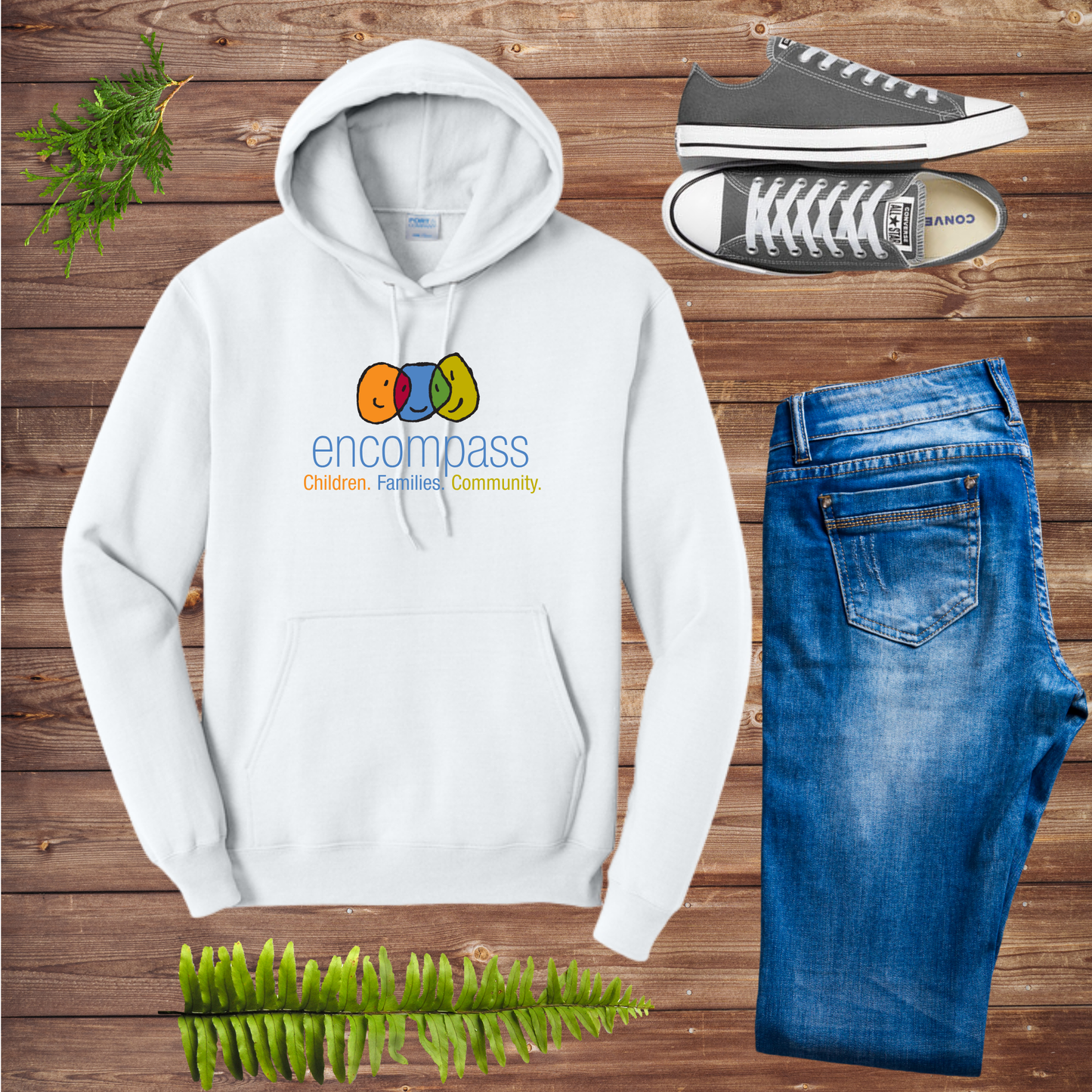 Encompass Youth Hooded Pullover Sweatshirt